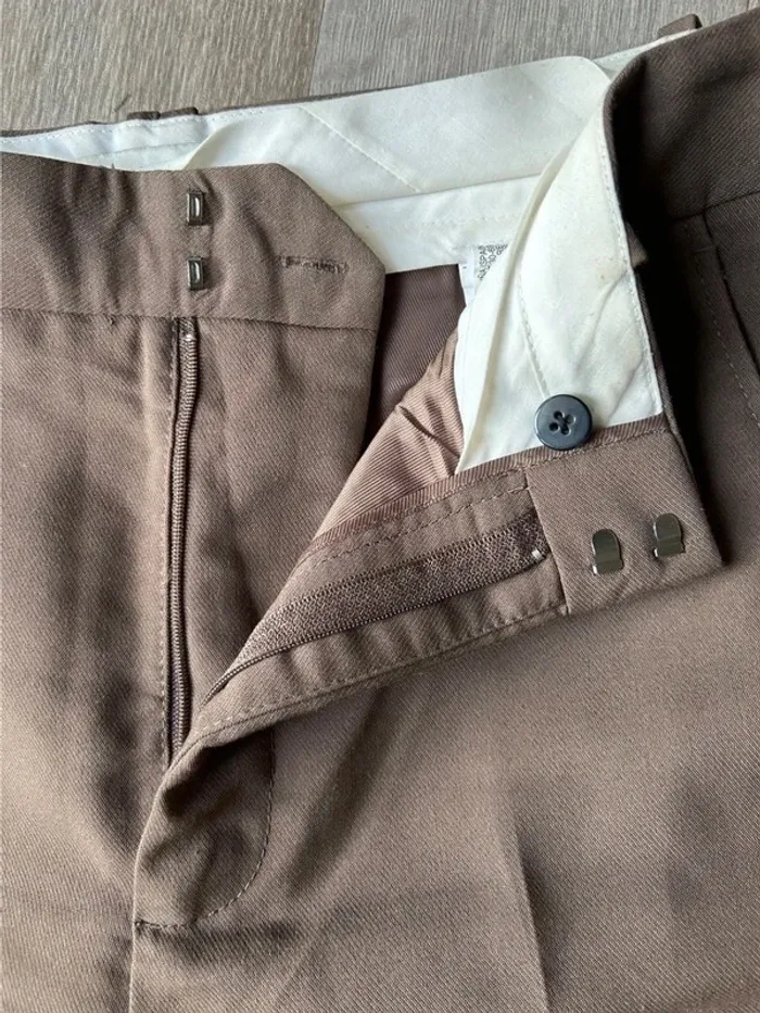 Pantalon costume large marron - photo numéro 4