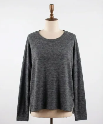 Pull fin / Top fluide gris chiné – H&M – Taille L (40)