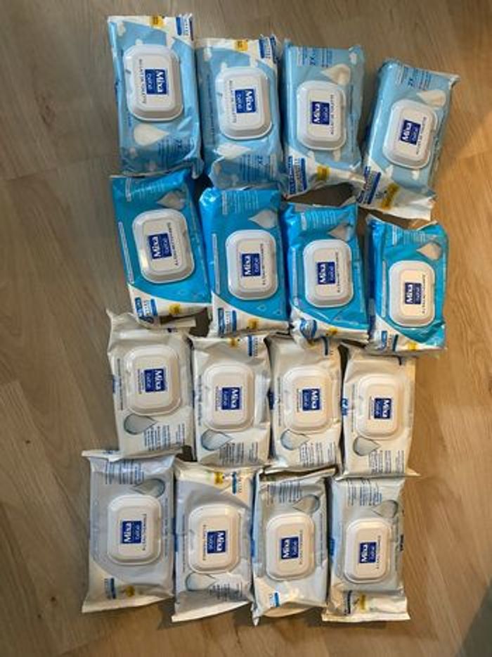 Lot lingettes assortiments mixa bébé