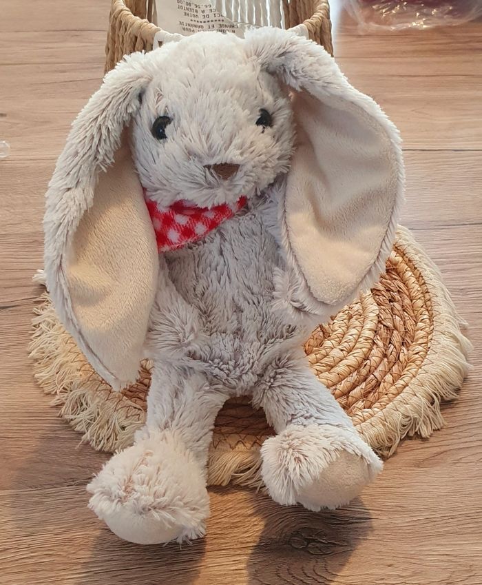Doudou Lapin Gris Bébé