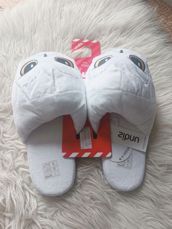Pantoufles chaussons Unisexe Harry Potter Edwige Taille 40/41 Undiz Neuf avec étiquette - photo numéro 3