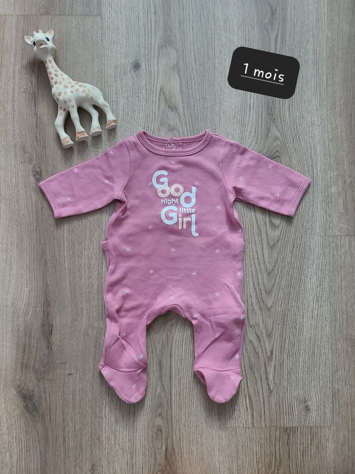 Grenouillère légère fille 1 mois