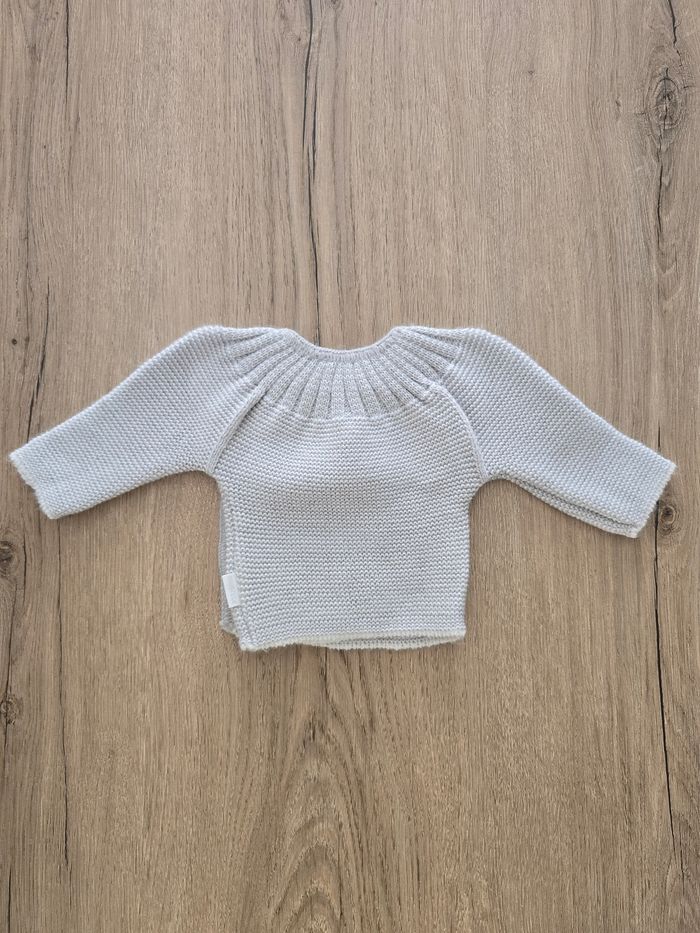 Gilet gris - Taille 00mois - P'tit Bisou - photo numéro 3