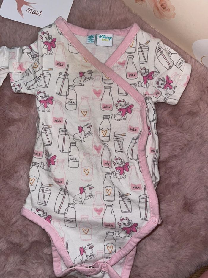 Lot de 2 body Marie Disney MC 3 mois - photo numéro 3