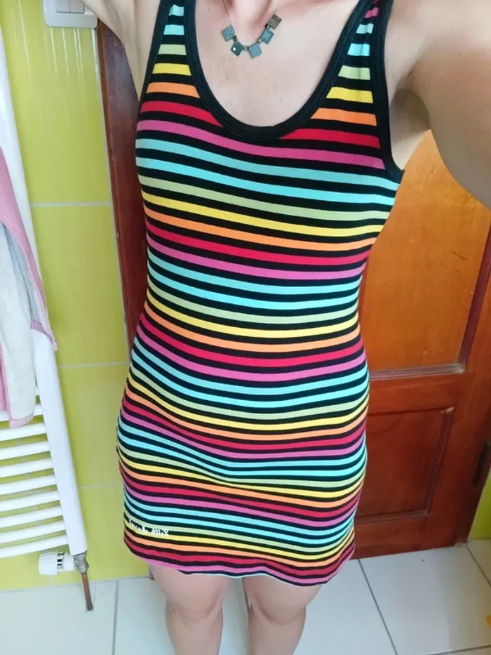 Robe femme rayée multicolore Little Marcel