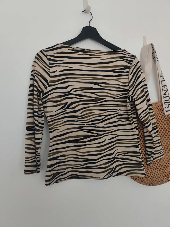Top motif zébré taille M Camaïeu - photo numéro 3