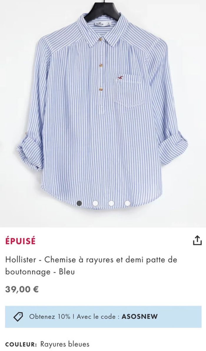 Chemise Hollister - Taille S - photo numéro 2
