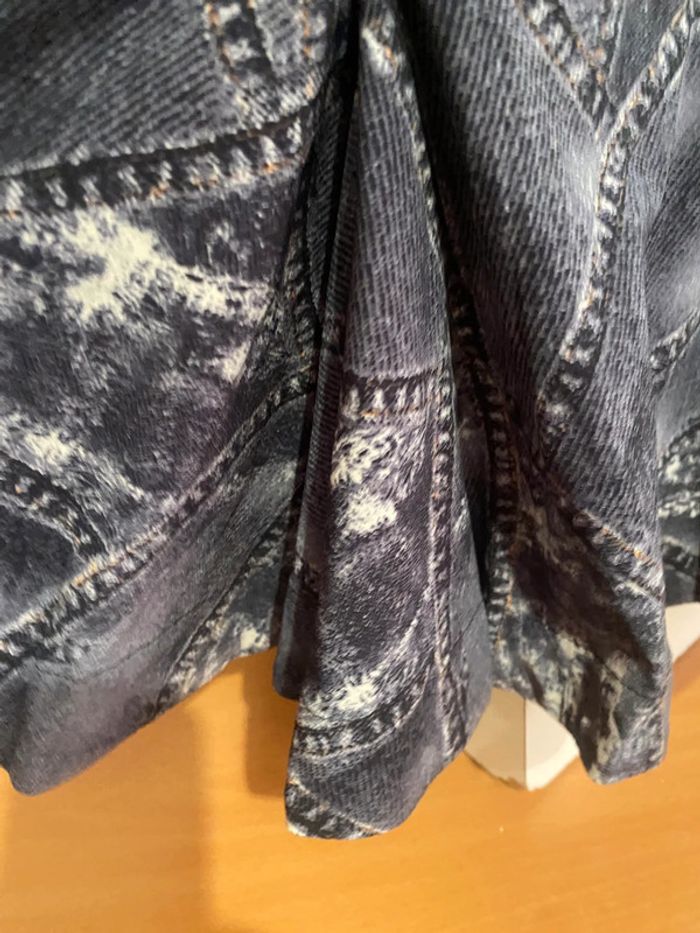 Maxi jupe vintage yK2 Mariella burani stretch patchwork denim 44 - photo numéro 3