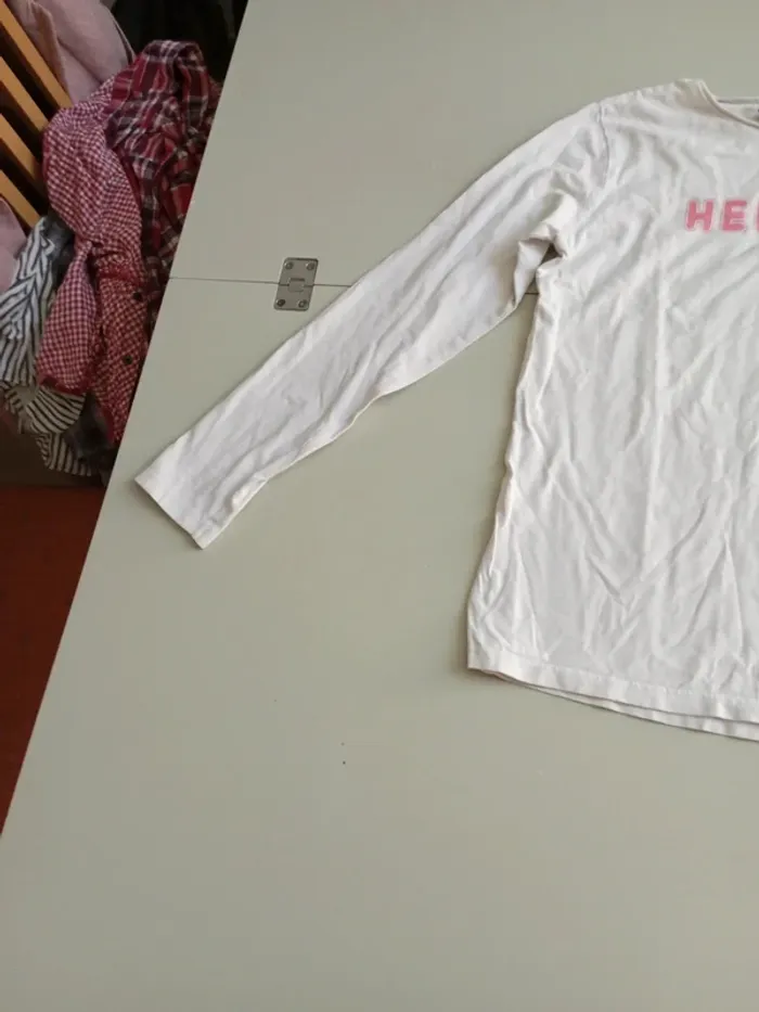 T-shirt manches longues tape à l'oeil Hello 12 ans - photo numéro 2