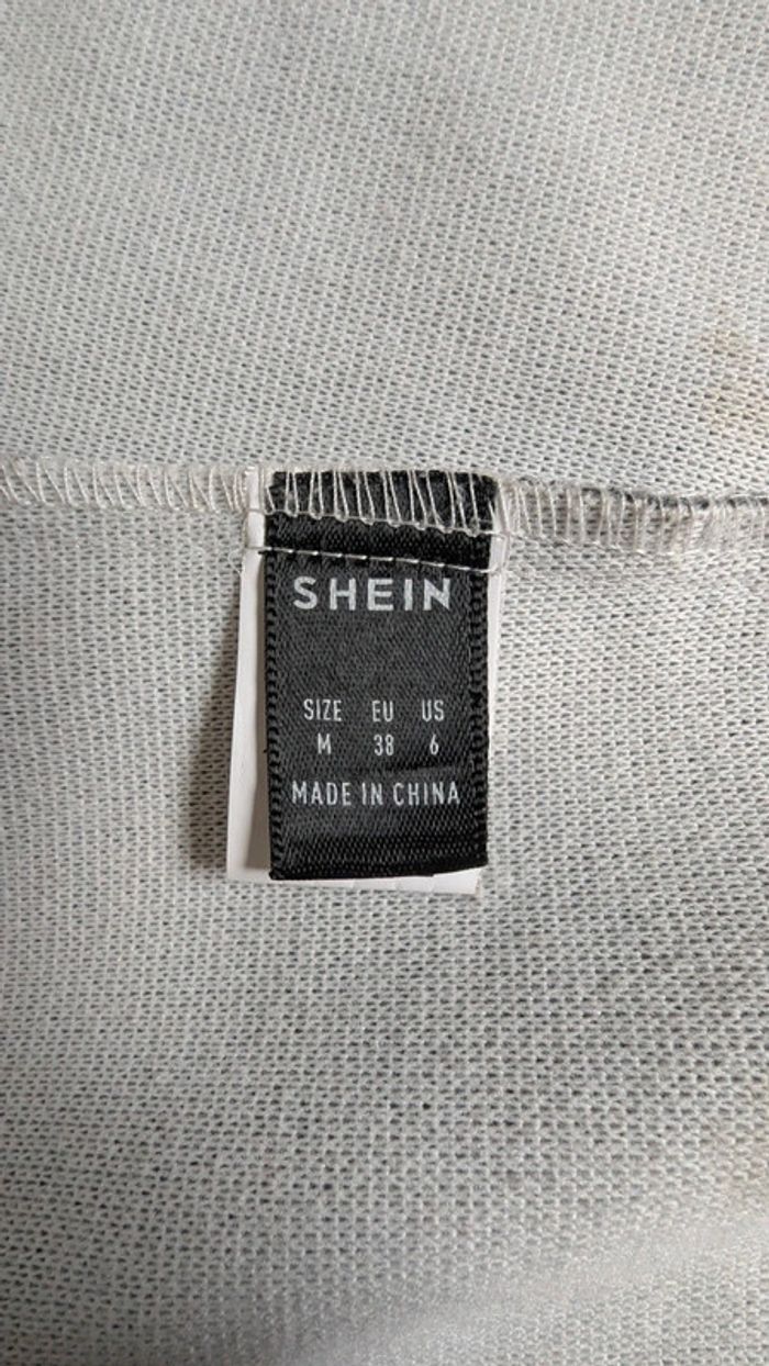Manteau long Shein taille 38 femme gris - photo numéro 3