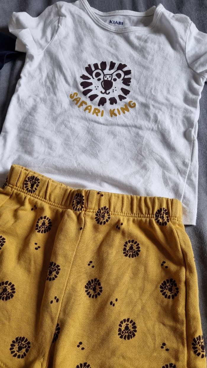 Lot 2 t shirt + 2 short 9 mois - photo numéro 4