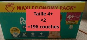 Pampers taille 4+  ×2