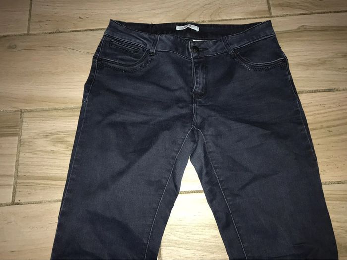 Pantalon bleu gris camaïeu 40 - photo numéro 3