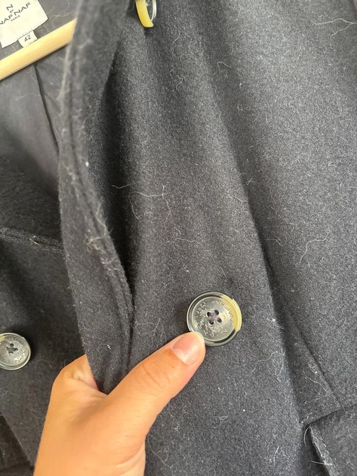 Manteau bleu marine Naf Naf taille 42/XL - photo numéro 3