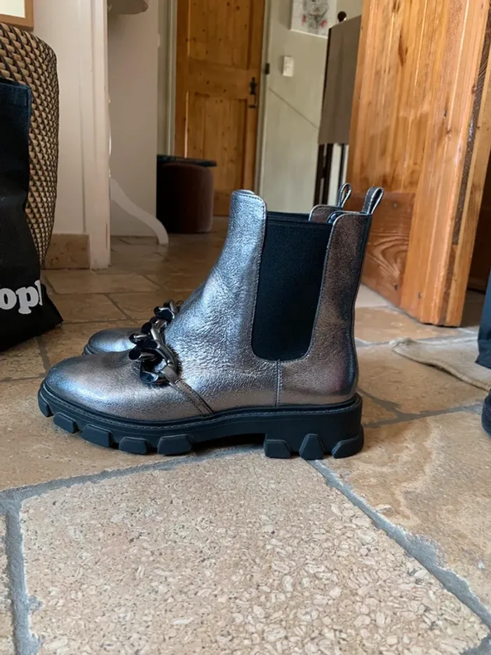 Chaussures montantes argentées Ridley Michael Kors taille 38 - photo numéro 5
