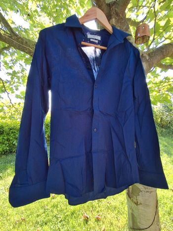 Chemise Celio bleu électrique