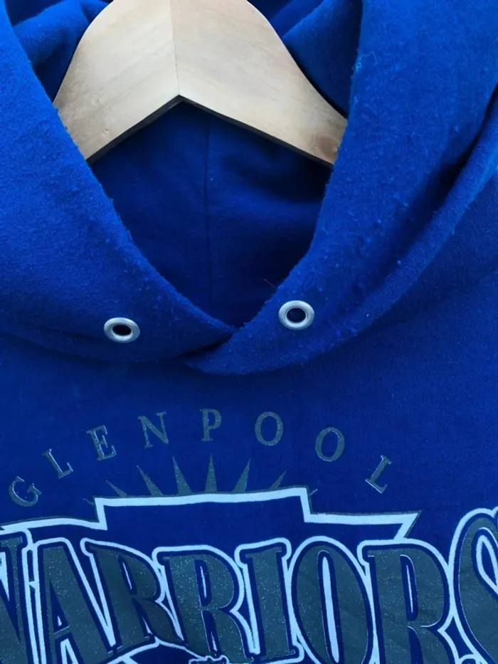 Jerzees Varsity Hoodie blue Glenpool Warriors USA Mens XL - photo numéro 4