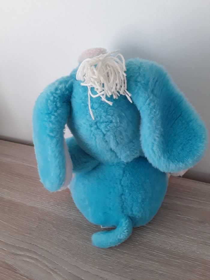 Peluche chien bleu - photo numéro 3