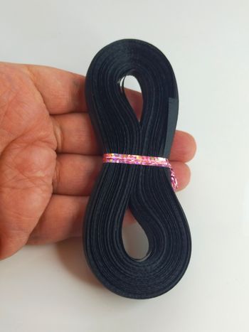 20 mètres de ruban satiné 6mm noir Lot n°5651