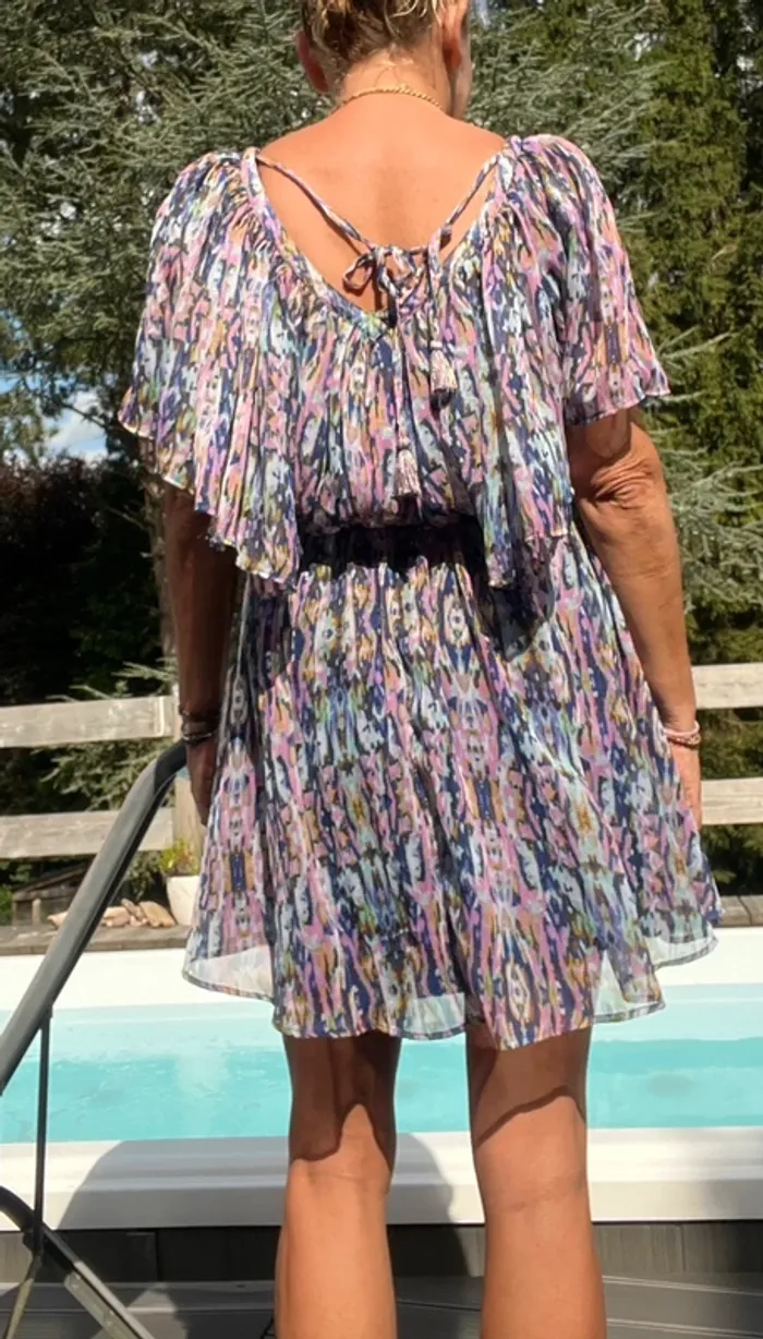 Jolie robe été fluide taille 36-38 état impeccable été à voir en urgence - photo numéro 5