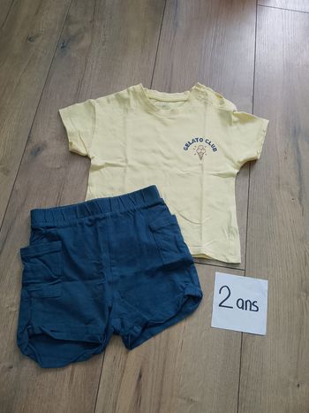 Ensemble t-shirt et short bébé garçon 2 ans Kiabi 