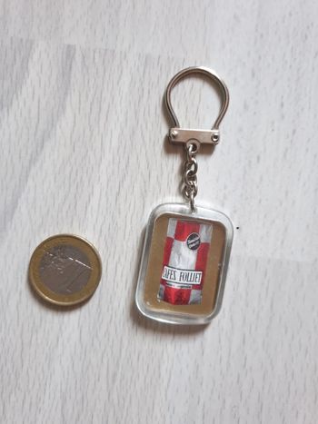 Magnifique porte clefs vintage ancien café folliet
