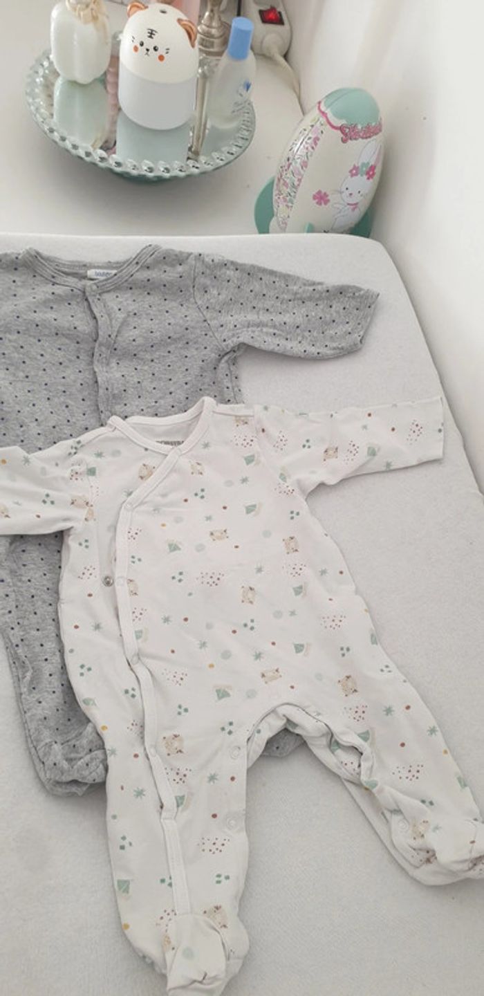 Lot 2 grenouillères fines 3 mois