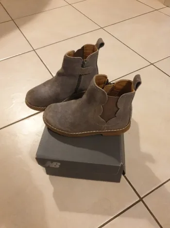 Bottines cuir 26 vert baudet