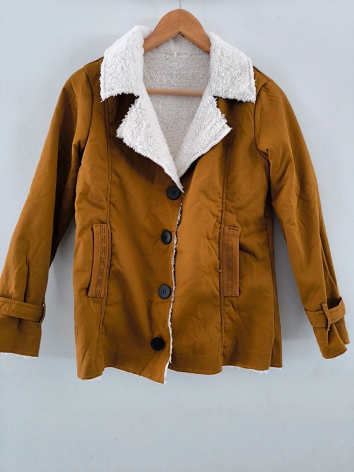 Veste marron avec intérieur teddy Taille S Neuve sans étiquette