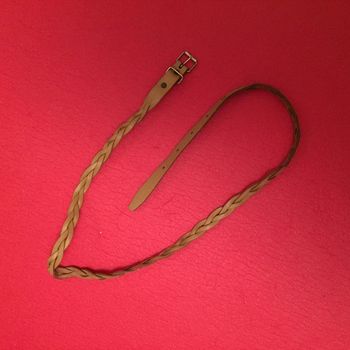 Ceinture tressée en croûte de cuir 93 cm
