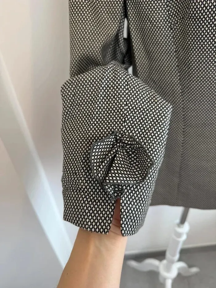 Blazer Escada femme gris taille 42 en laine et soie parfait état - photo numéro 4