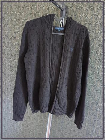 Sweat à capuche zippé torsadé femme Ralph Lauren taille M
