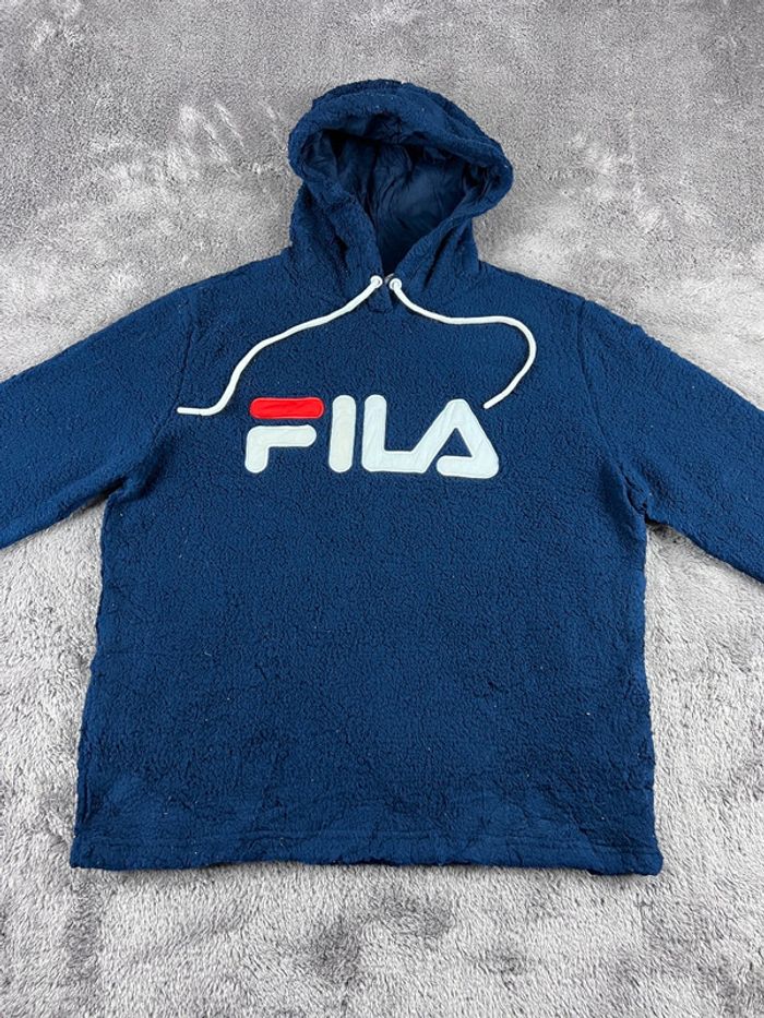 Sweat à Capuche Polaire FILA Bleu Marine Taille L – Logo Brodé - photo numéro 6