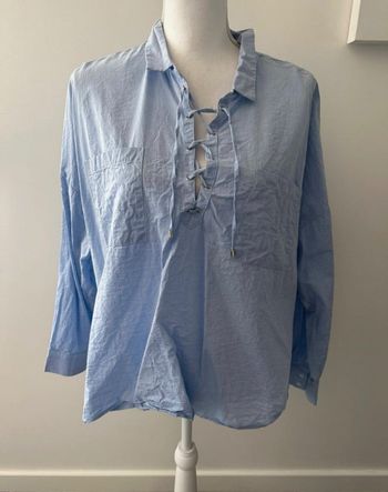 Blouse oversize asymétrique bleu clair IKKS T44 XXL