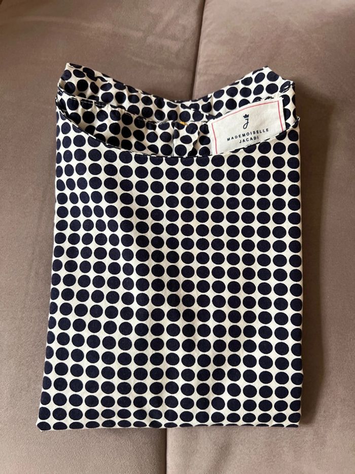 Blouse à pois manches courtes fermeture dos 12 ans - Mademoiselle Jacadi - photo numéro 7