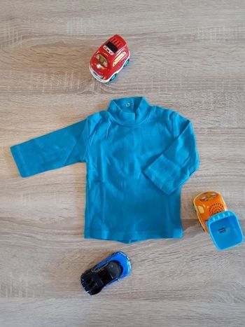 t shirt longues manches et col roulé 3 mois kitchoun