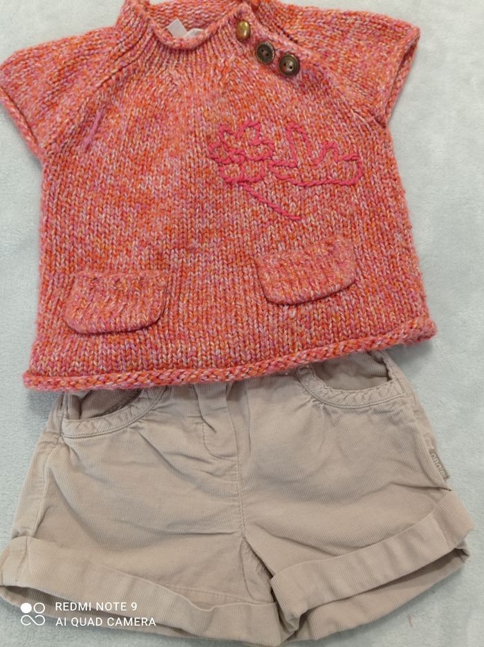 ensemble short et petit pull 18 mois ref R362 C6 - photo numéro 4