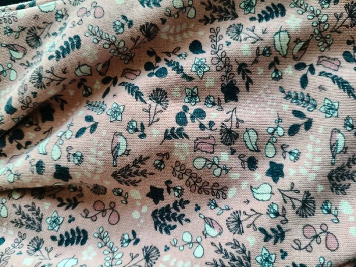 Pantalon chaud fille TAO rose fleurs 68 cm - photo numéro 2