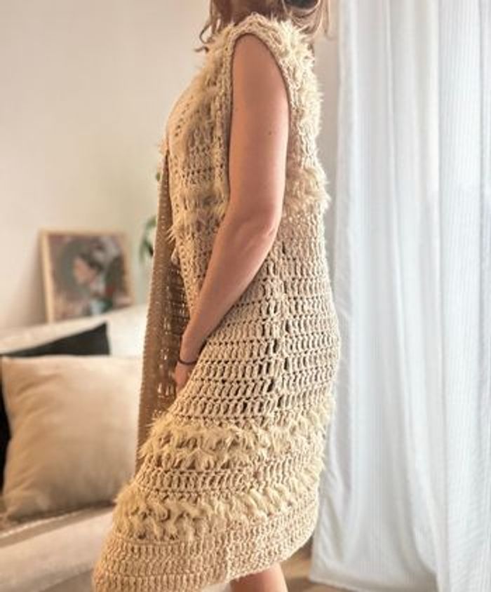 Longue veste manches courtes Vila beige - photo numéro 14