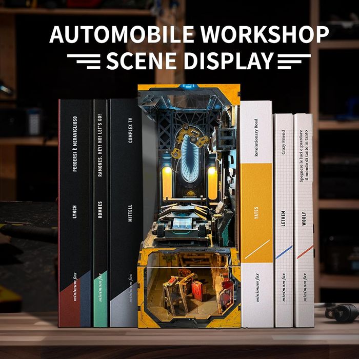 [NEUF] Kit DIY Book Nook Garage / Atelier Automobile style Cyberpunk 3D - photo numéro 9
