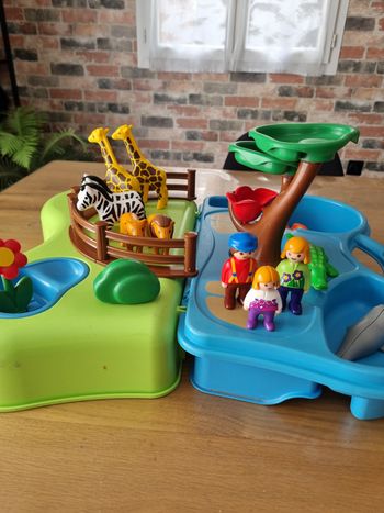 Zoo transportable playmobil 1.2.3 complet 