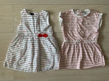 Lot 2 robes kiabi 12 mois