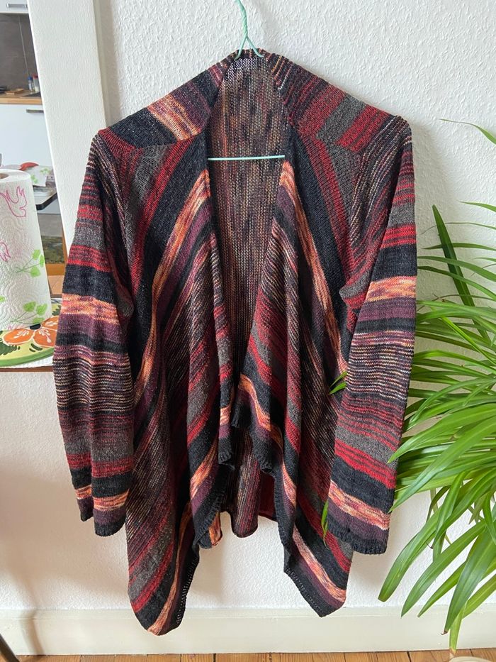 Gilet long à rayure