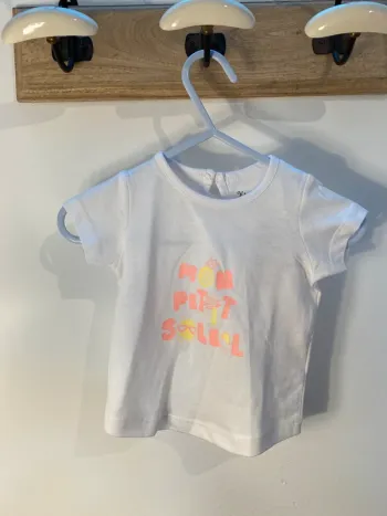 T-Shirt manches courtes blanc Kiwbaloo