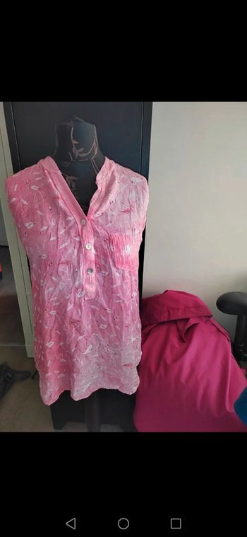 Tunique blouse flamand rose
