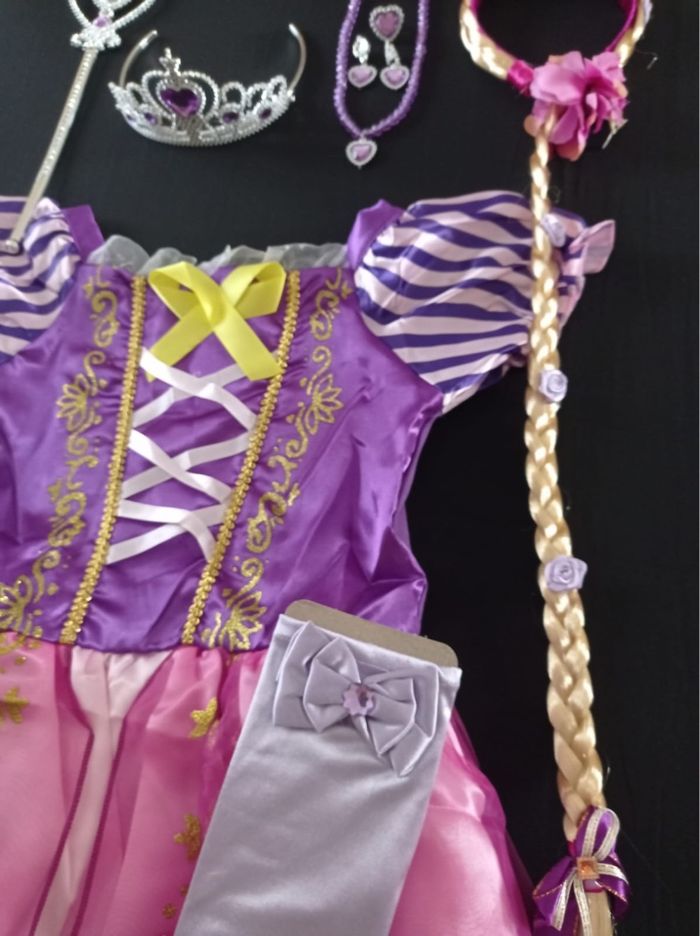 Déguisement robe princesse raiponce 5-6ans - photo numéro 3