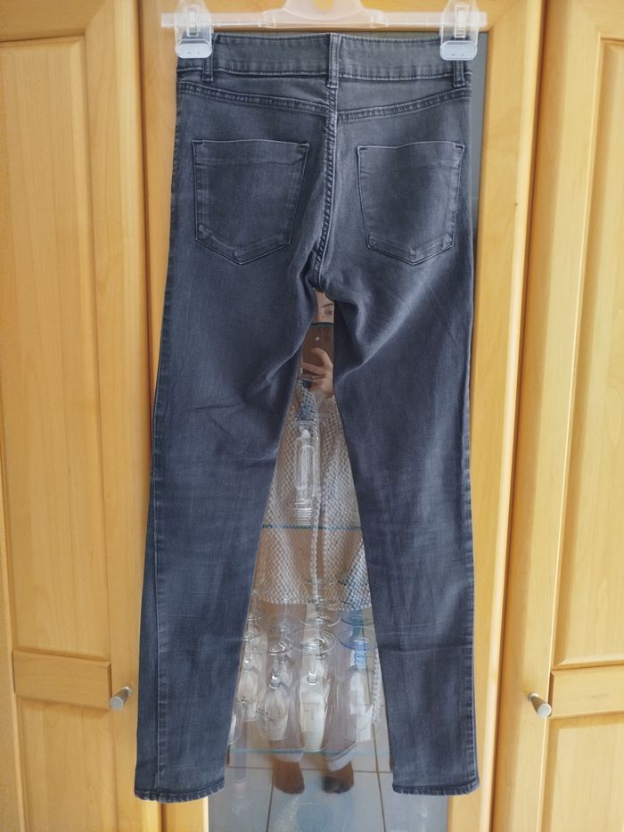 Jean noir délavé taille XS Kiabi - photo numéro 3