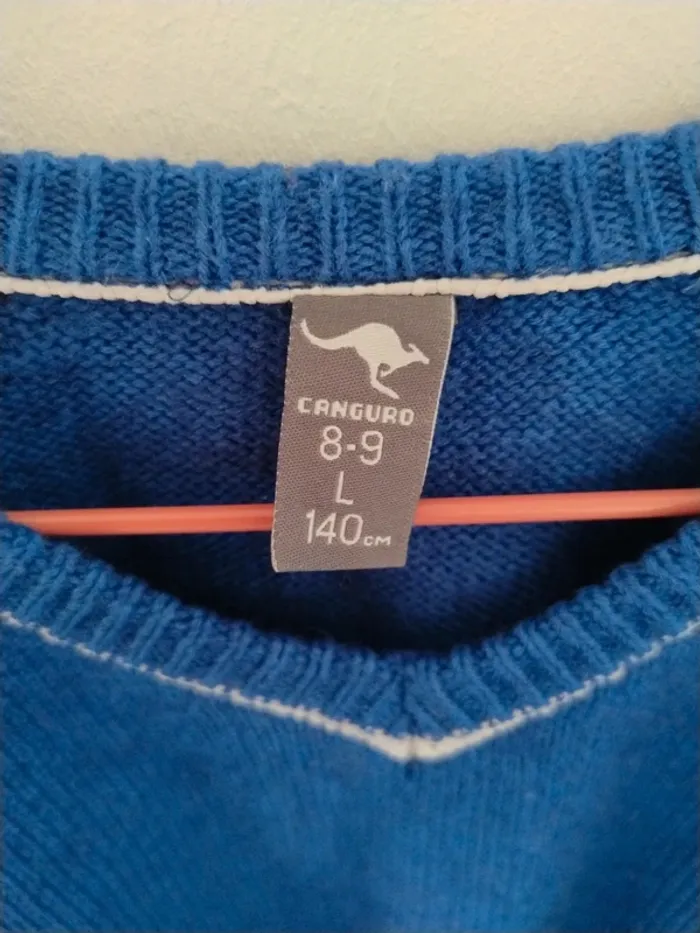 Pull garçon col V - photo numéro 2
