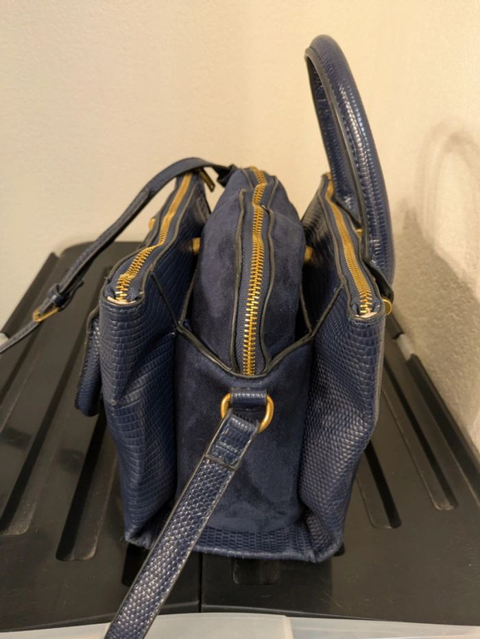 Sac 3 poches cuir et daim Parfois - photo numéro 18