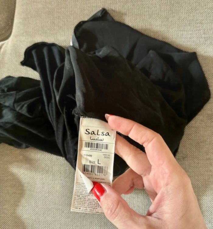 Blouse noire fluide Salsa taille 40 L - photo numéro 7